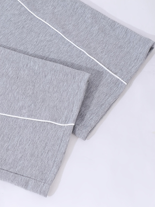 Grey Side Stripe Regular Pants