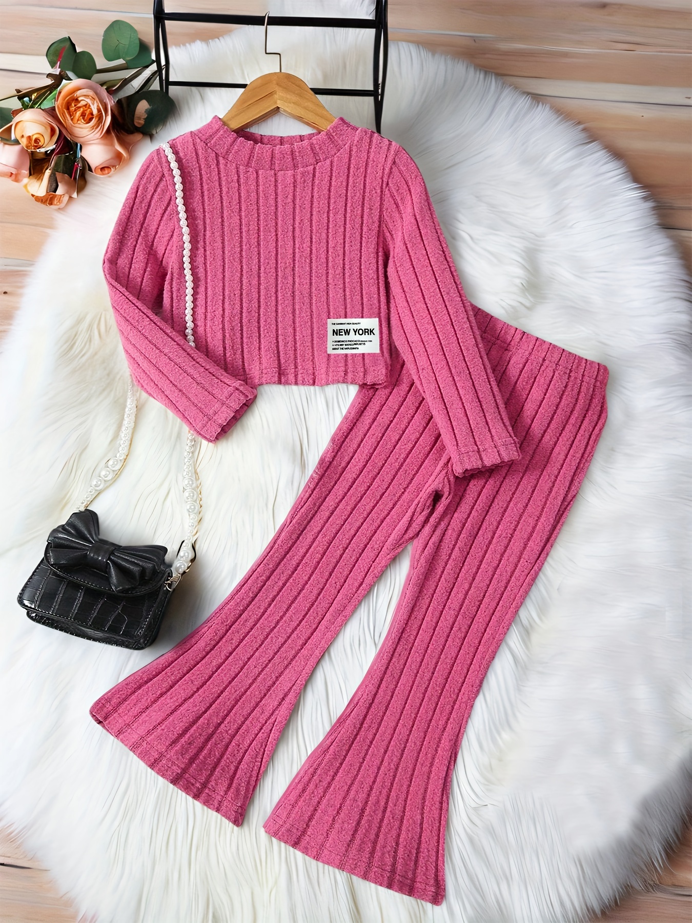 Pink Texture Two-Piece Set
