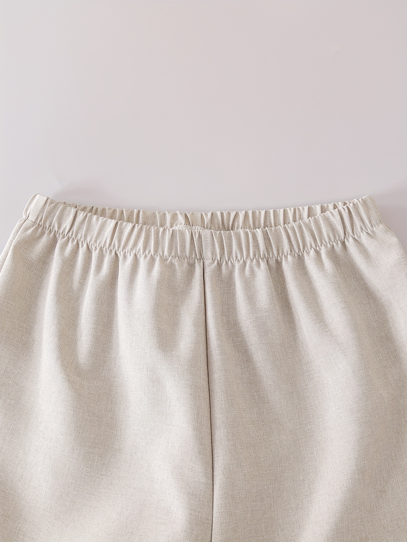 Beige Texture Pant Set