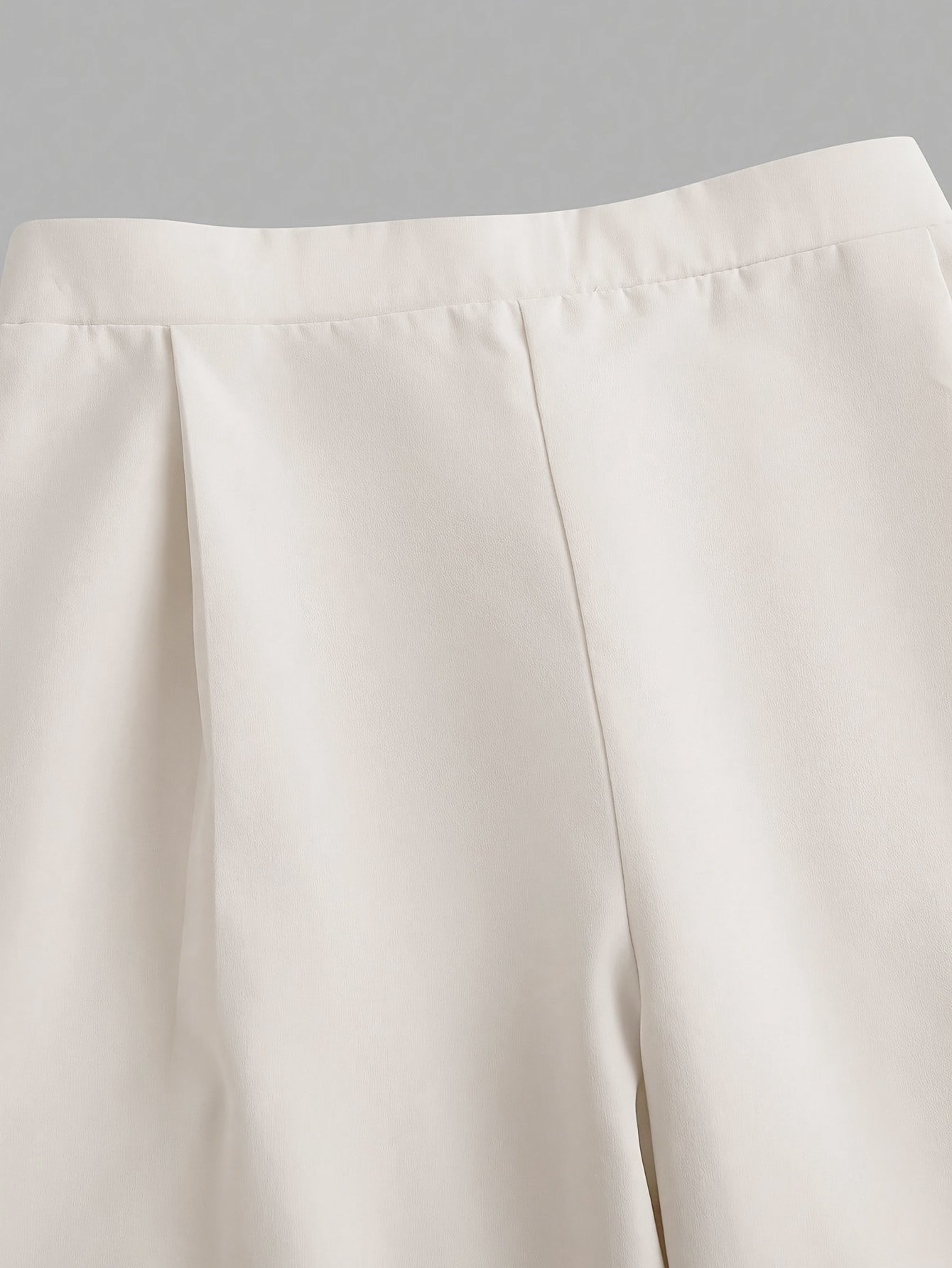 Off White Solid Top and Trousers Set