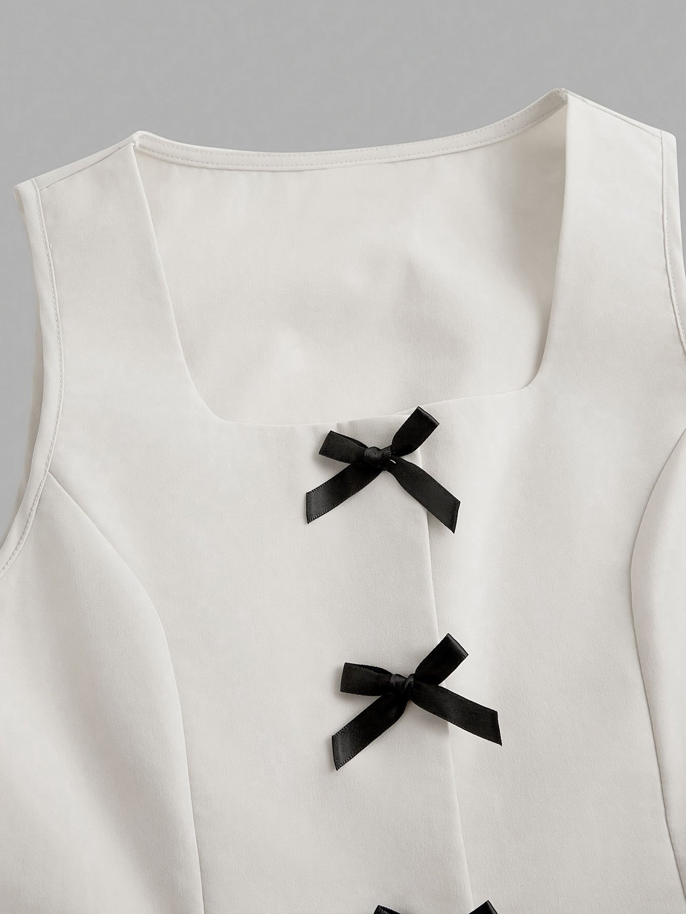 Off White Solid Top and Trousers Set