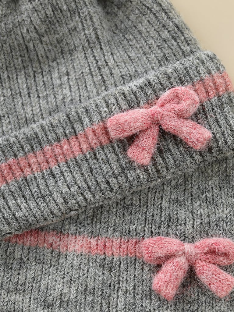 Grey Striped Beanie