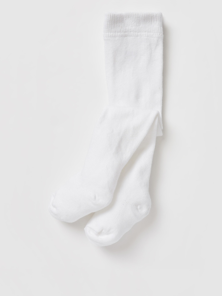 Pack of 3 - Solid BCI Cotton Tights with Cuffed Hem