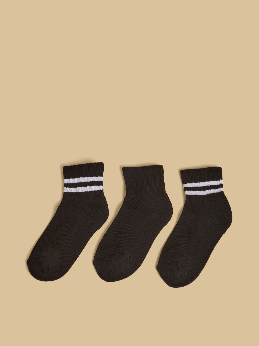 Pack of 3 - Textured Ankle Length Sports Socks