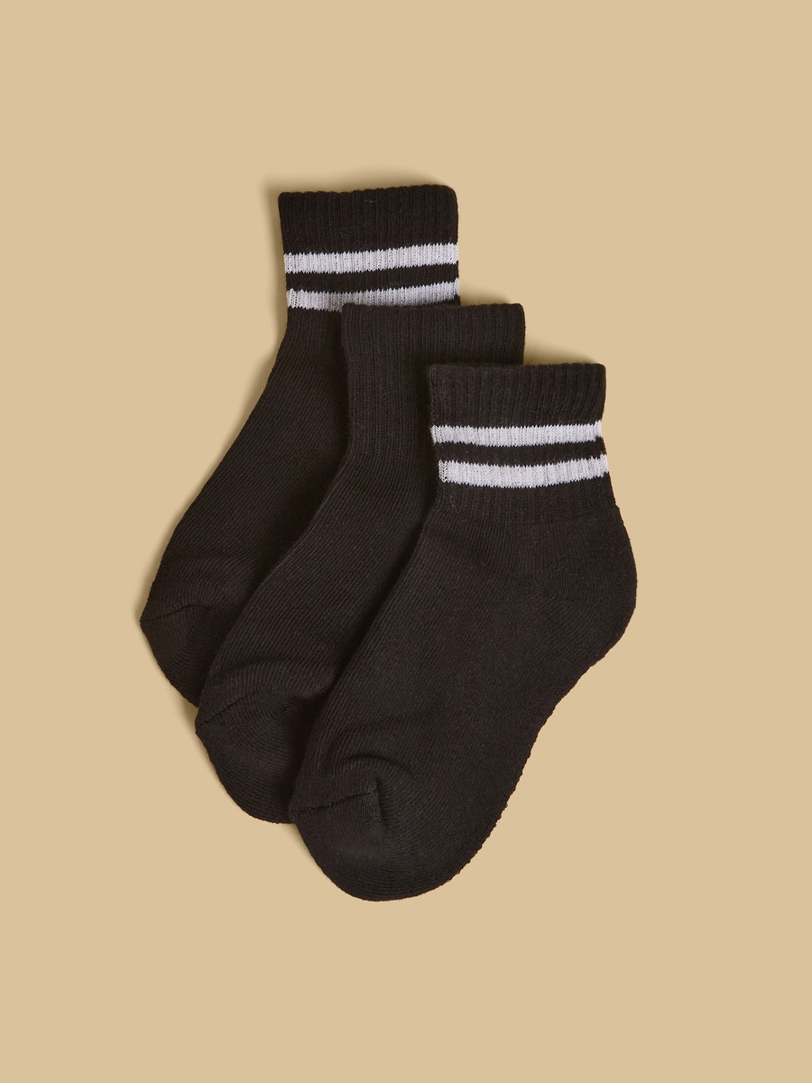 Pack of 3 - Textured Ankle Length Sports Socks