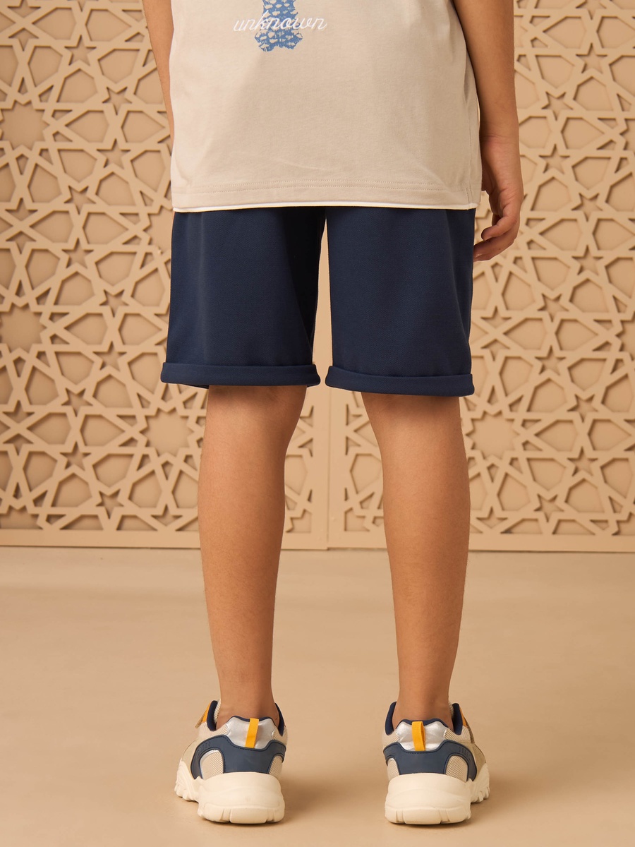 Textured Pull-On Shorts