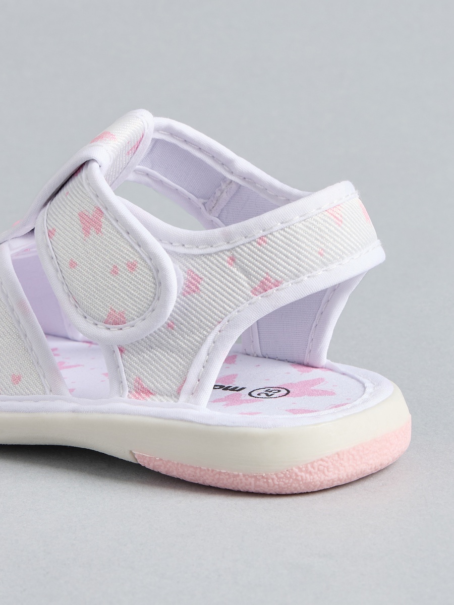 Butterfly Detail Fisherman Sandals with Hook and Loop Closure