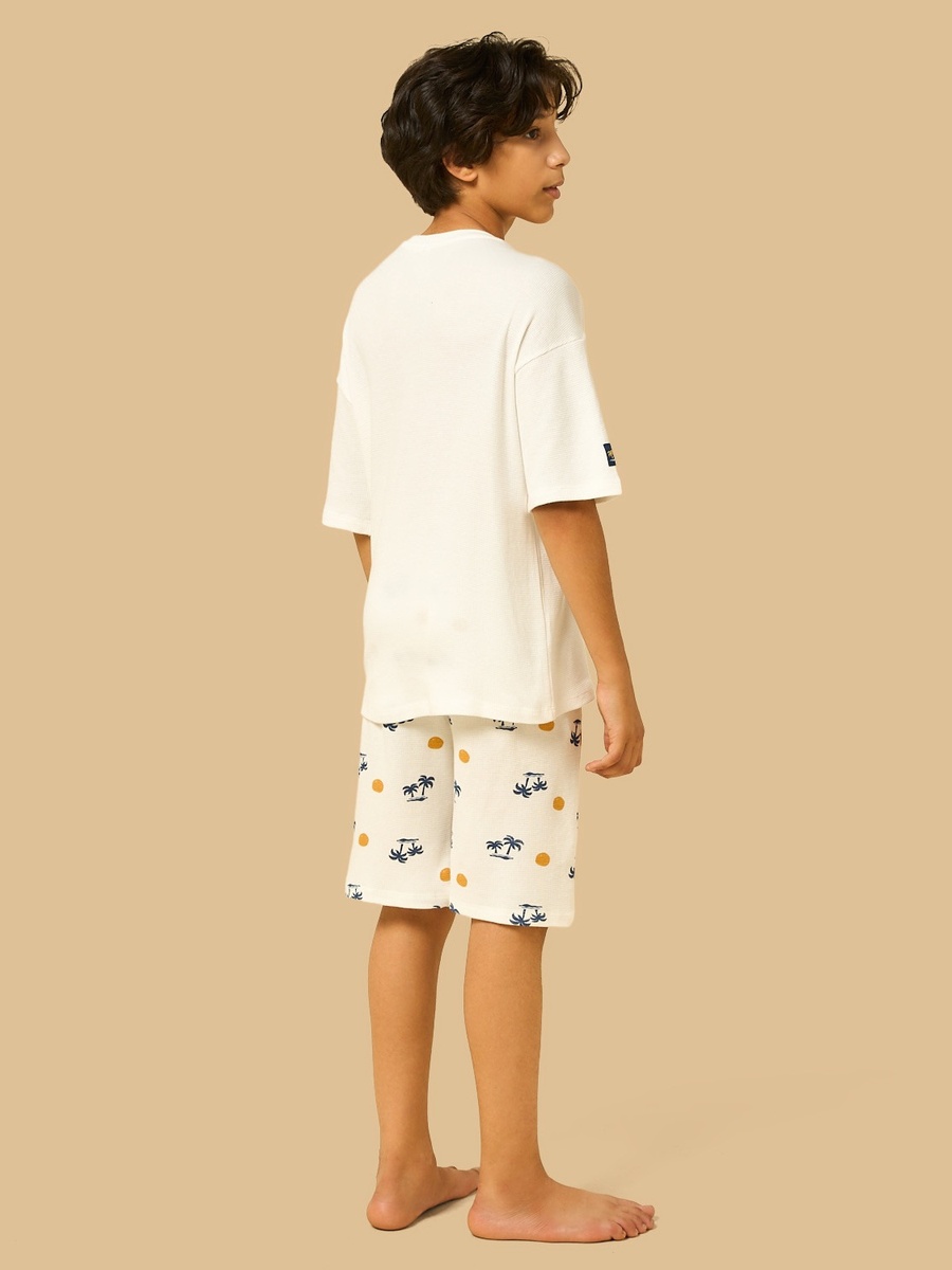 Palm Tree Print Shorts Set