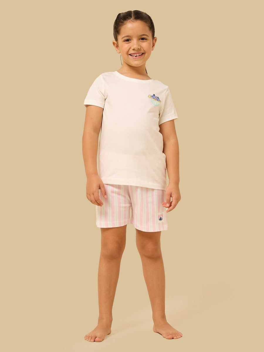 Stitch Print Shorts Set