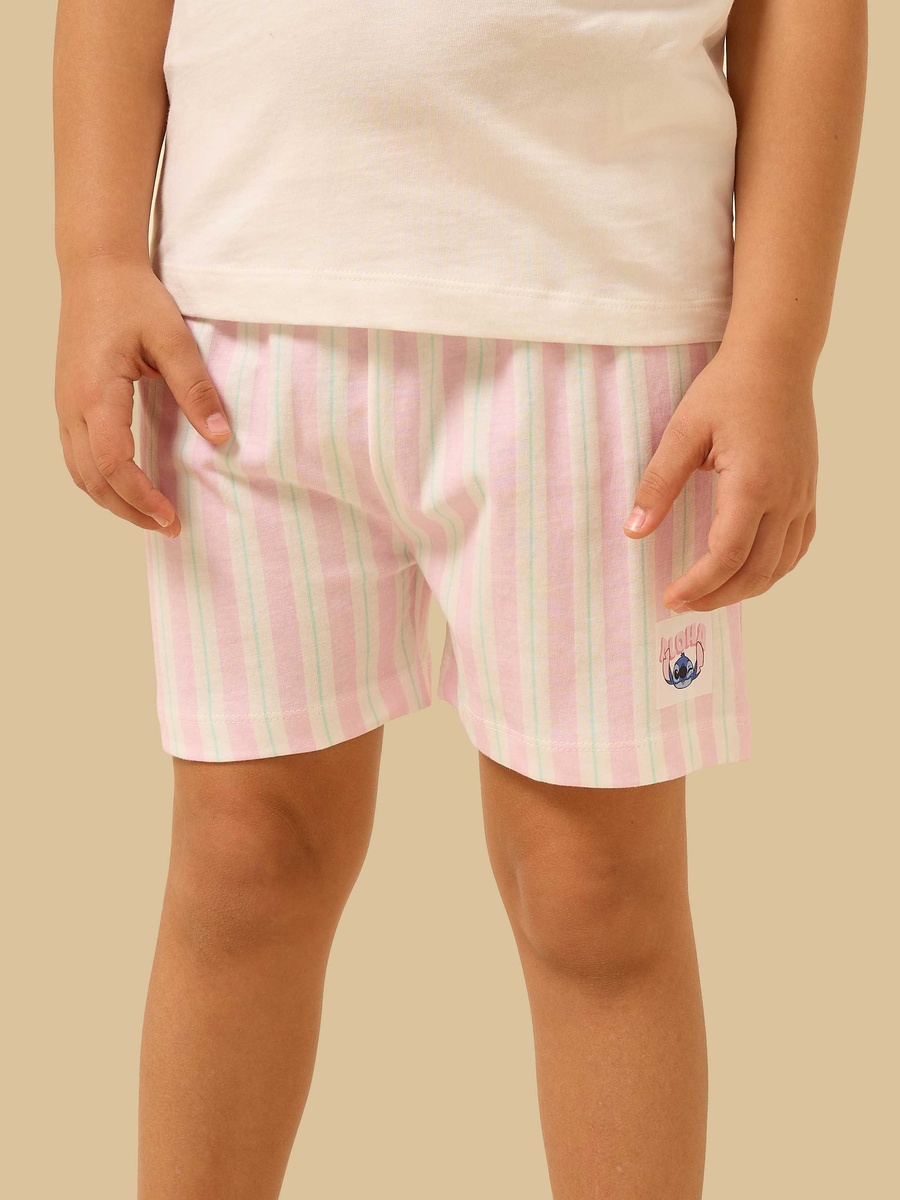 Stitch Print Shorts Set
