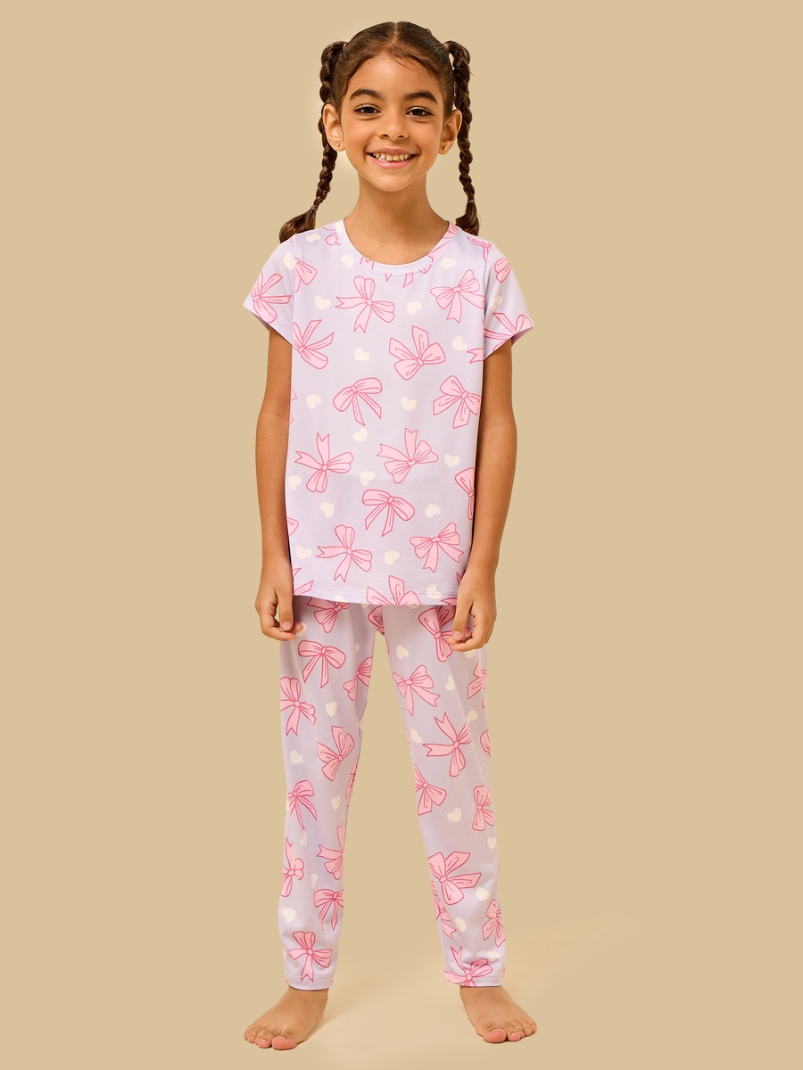 Bow Print Cotton Pyjama Set