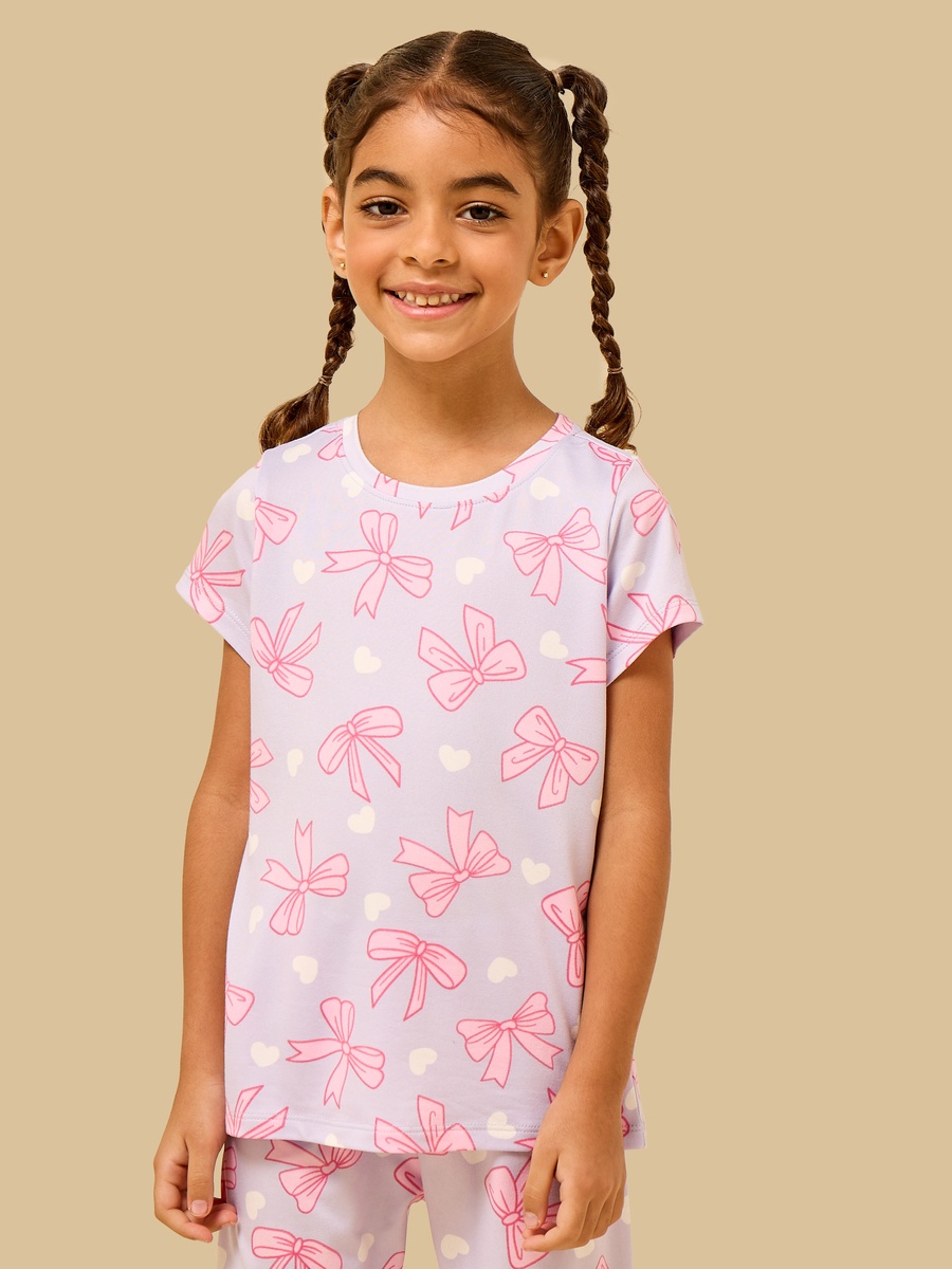Bow Print Cotton Pyjama Set