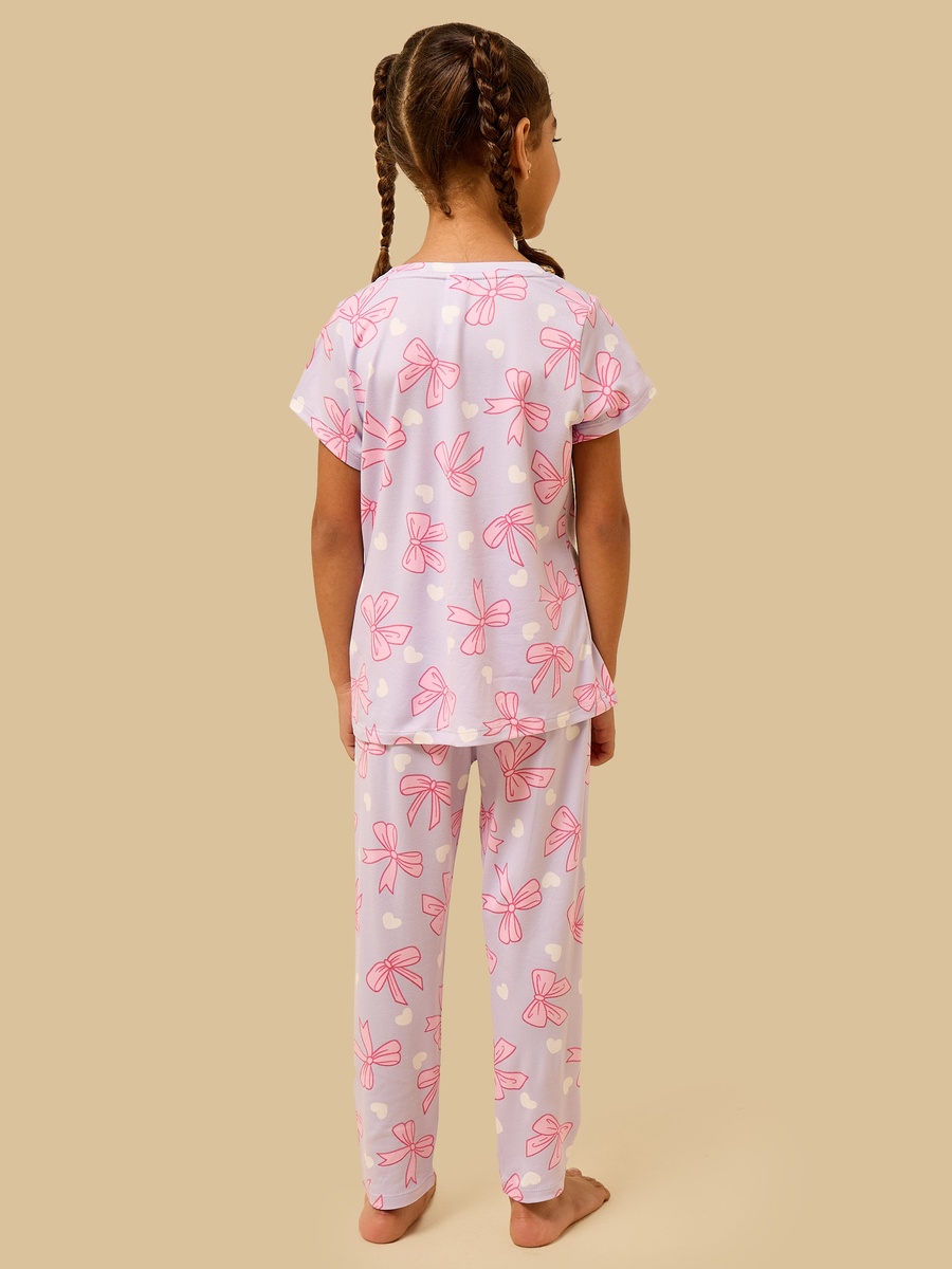 Bow Print Cotton Pyjama Set
