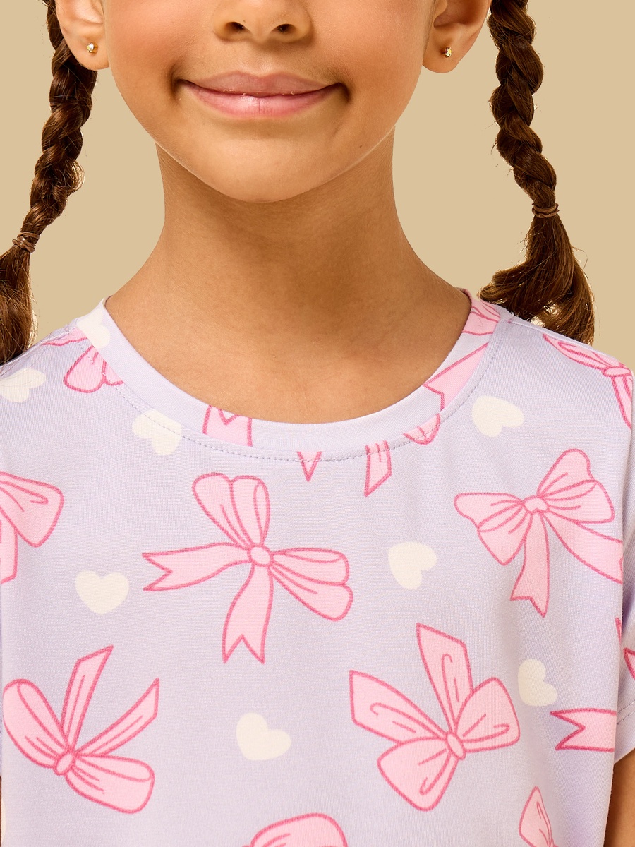 Bow Print Cotton Pyjama Set