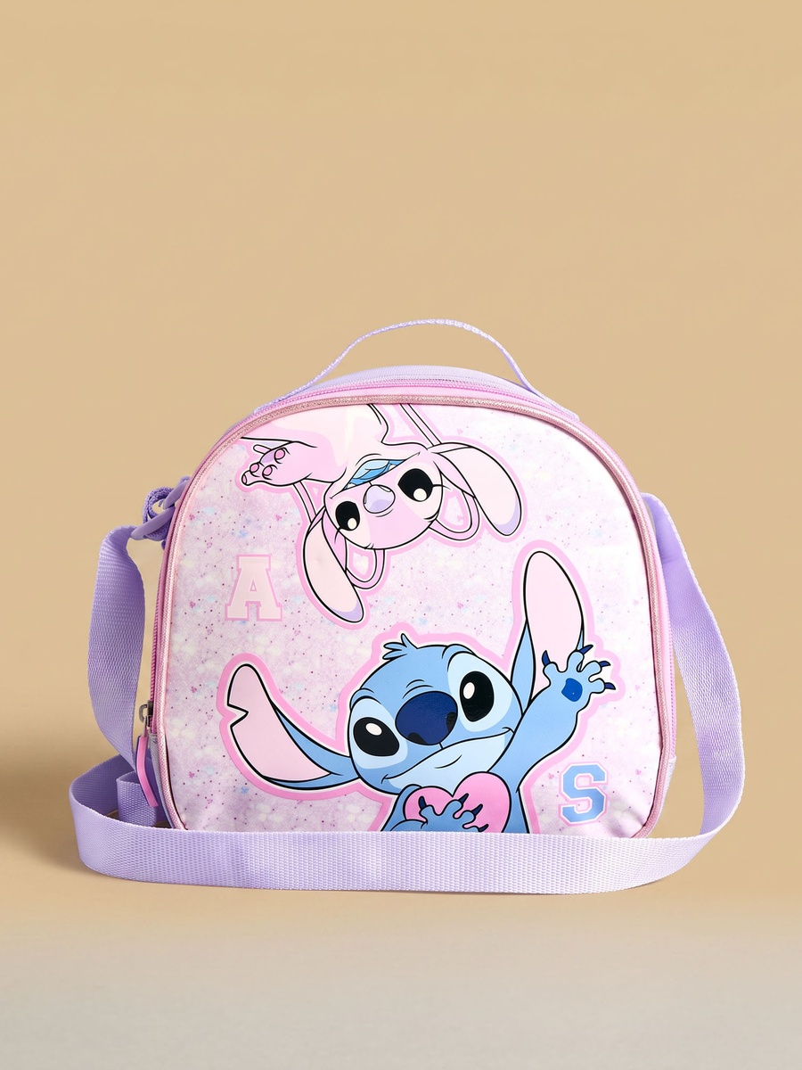 Stitch and Angel Print 5-Piece Backpack Set