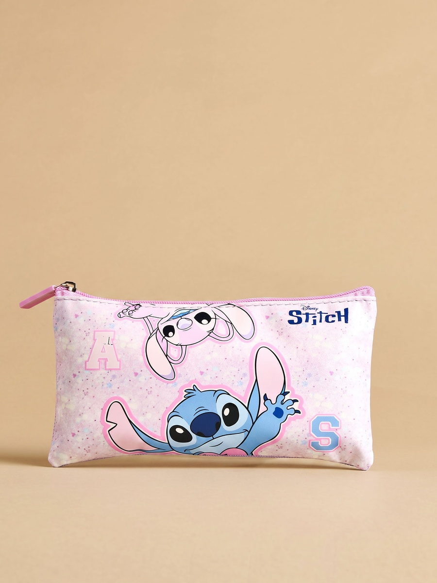 Stitch and Angel Print 5-Piece Backpack Set