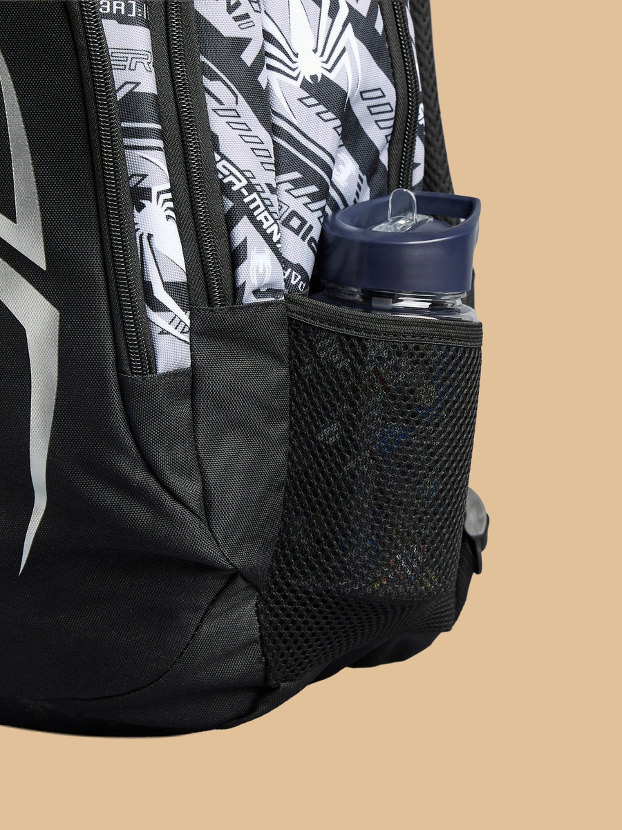 Spider-Man Print Backpack with Adjustable Shoulder Straps and Zip Closure