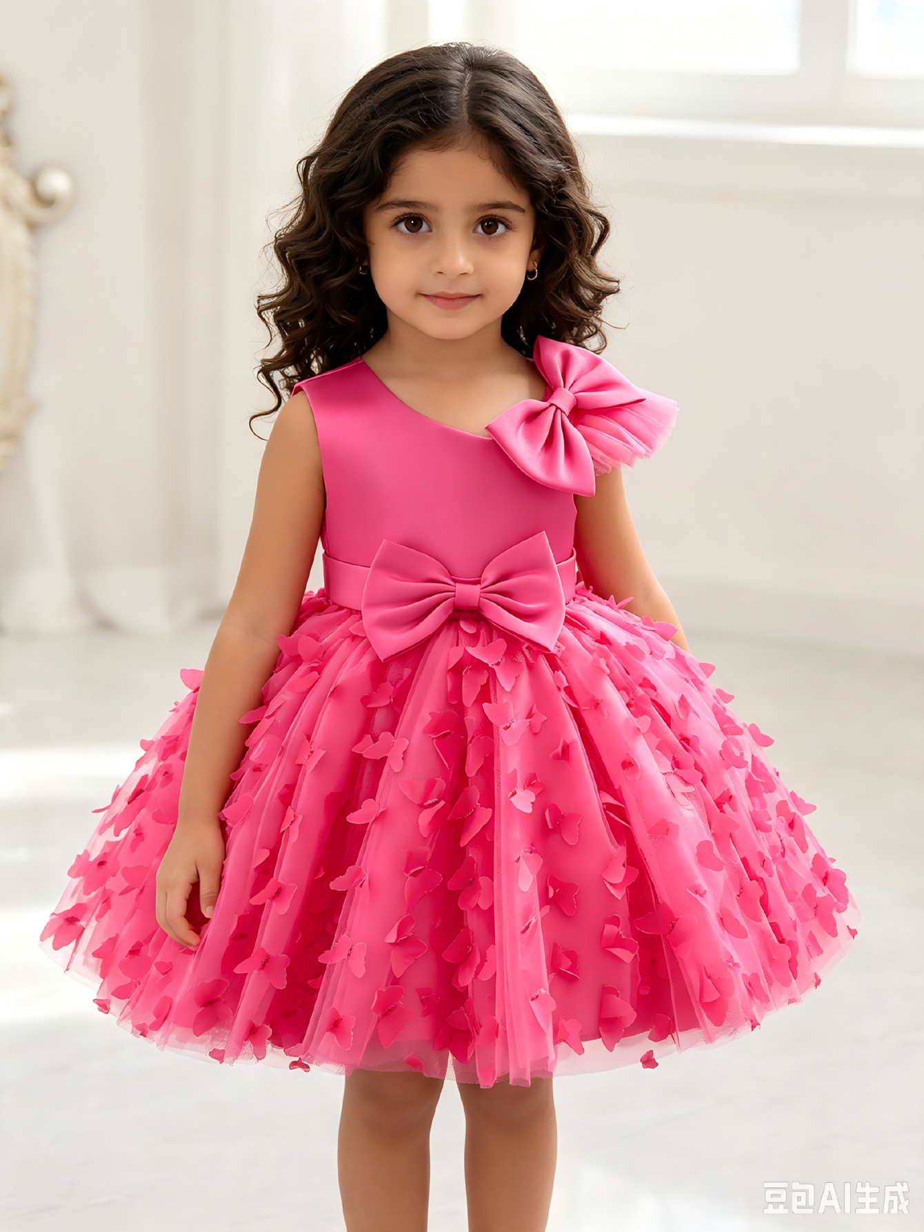Neon Pink Butterfly Dress