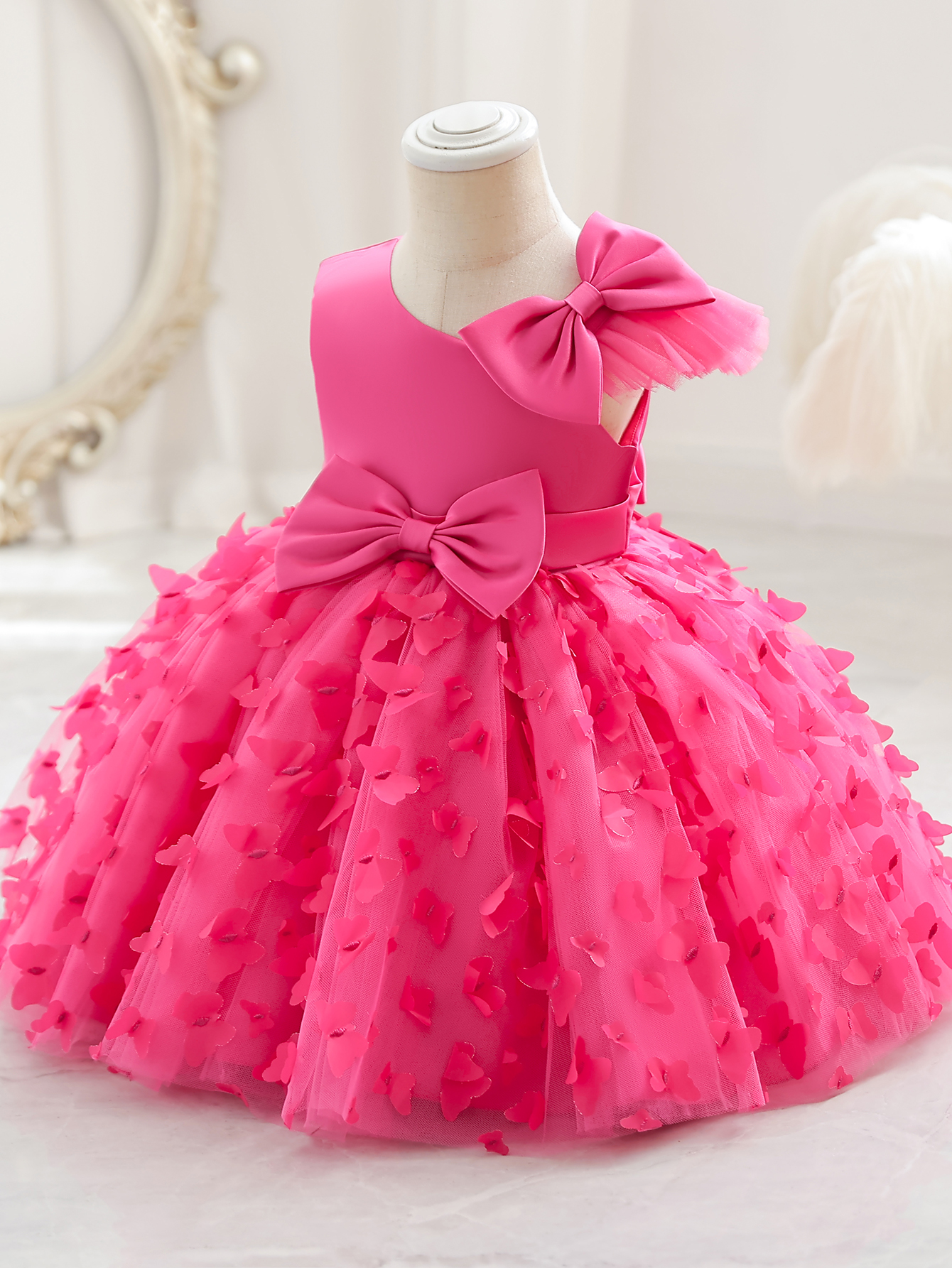 Neon Pink Butterfly Dress