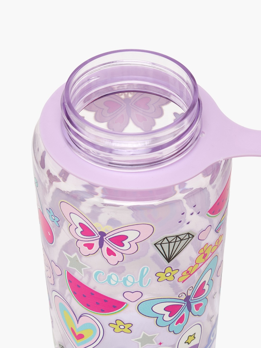 Butterfly Print Water Bottle with Spray