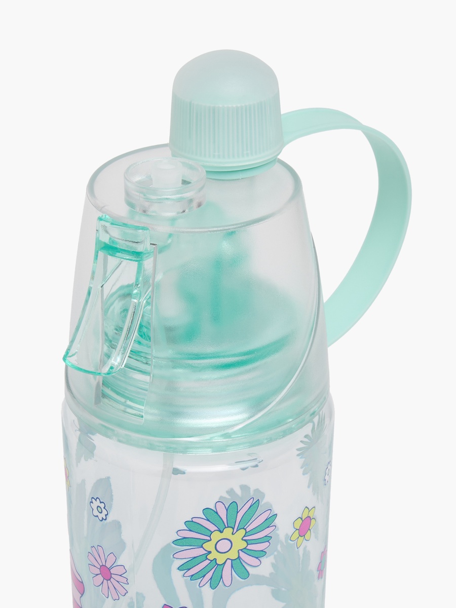 Butterfly Print Water Bottle with Spray