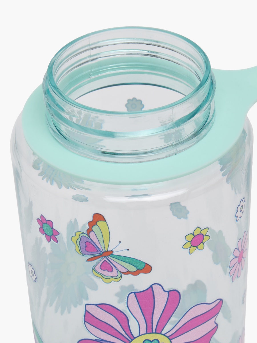 Butterfly Print Water Bottle with Spray