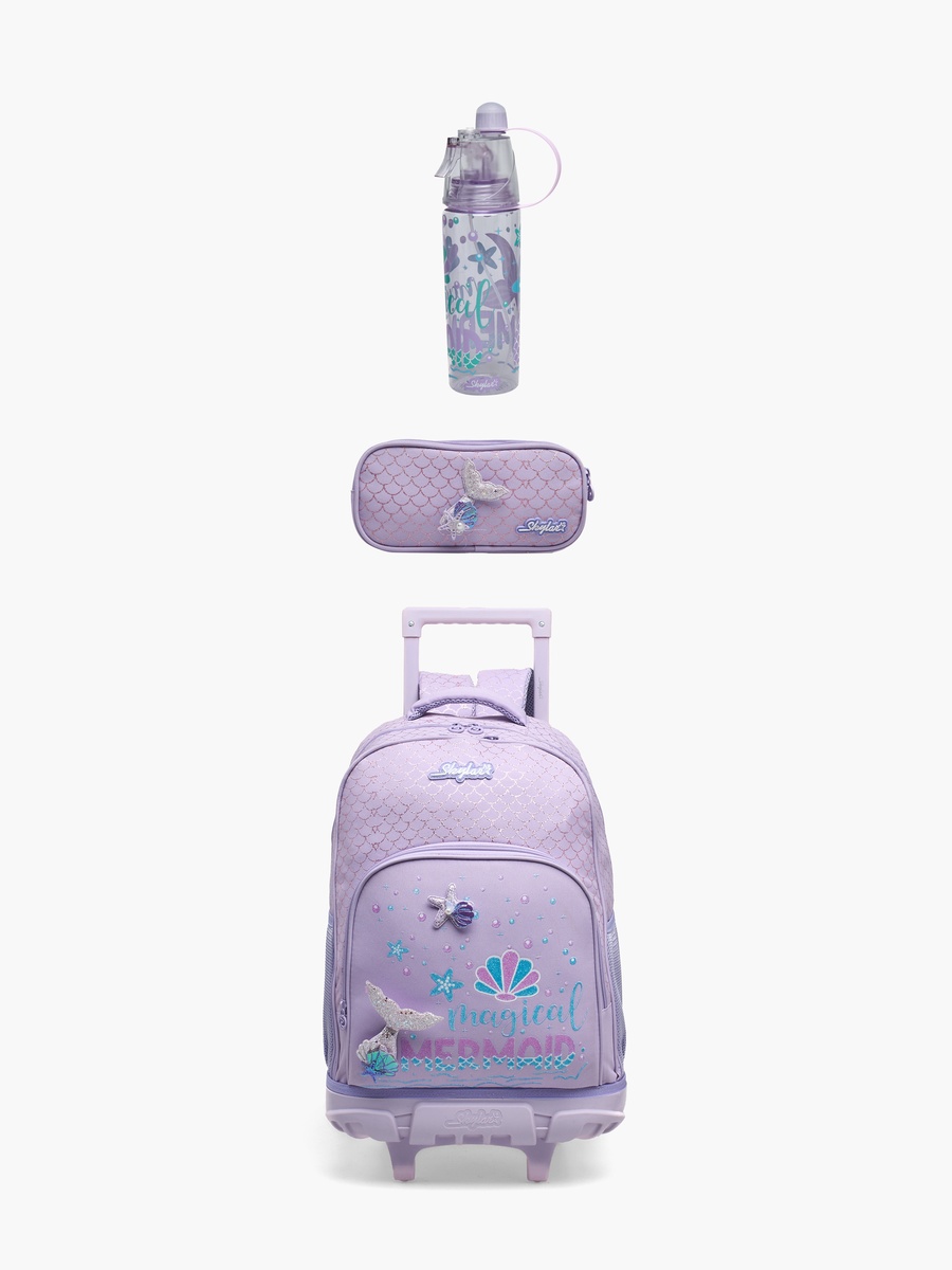 Mermaid Print Tritan Water Bottle with Spout and Spray Nozzle