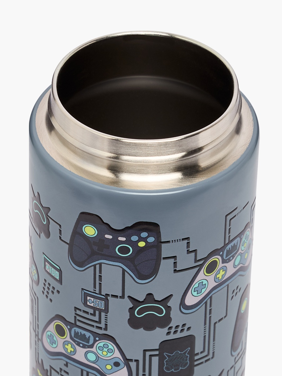Game Controller Print Stainless Steel Water Bottle with Flip Spout and Handle - 540 ml