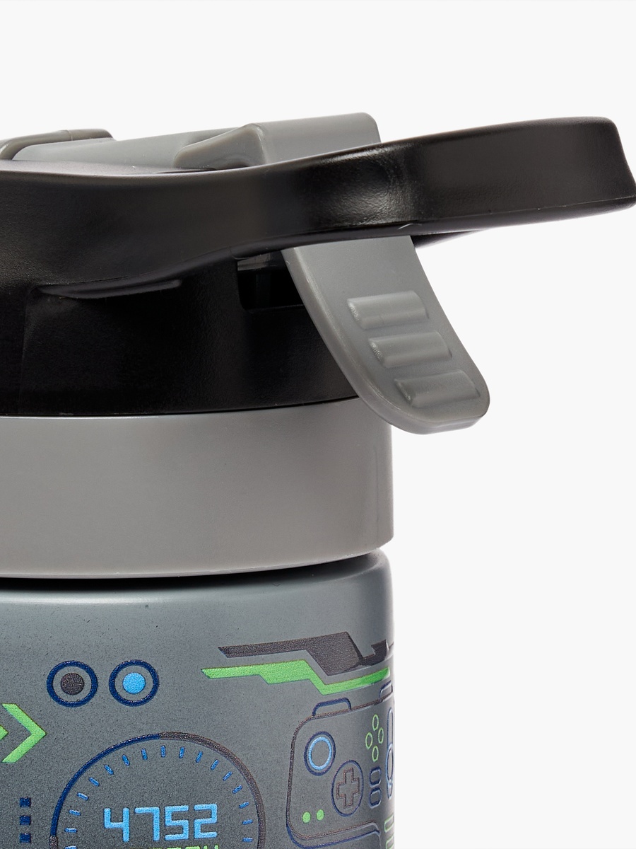 Printed Stainless Steel Water Bottle with Spout - 320 ml