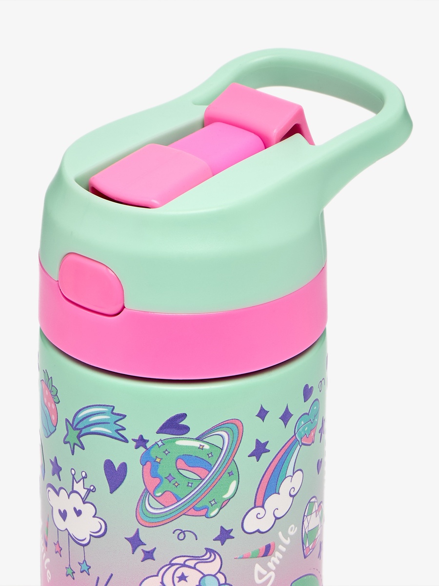 Unicorn Print Stainless Steel Water Bottle with Spout - 320 ml