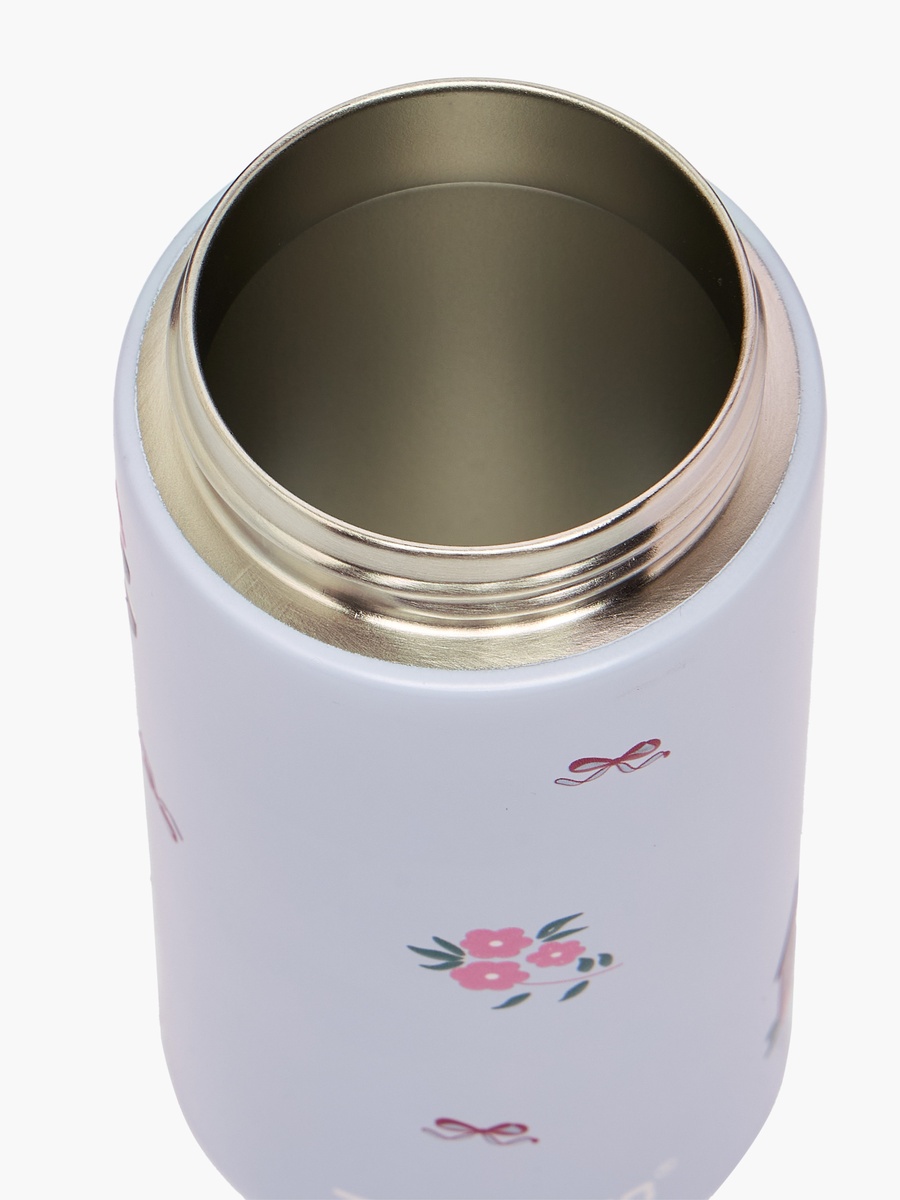 Printed Water Bottle with Straw - 320 ml