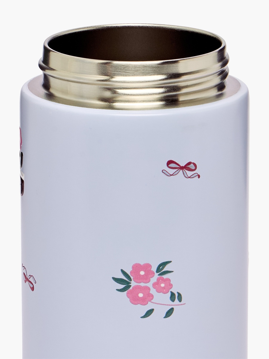 Printed Water Bottle with Straw - 320 ml