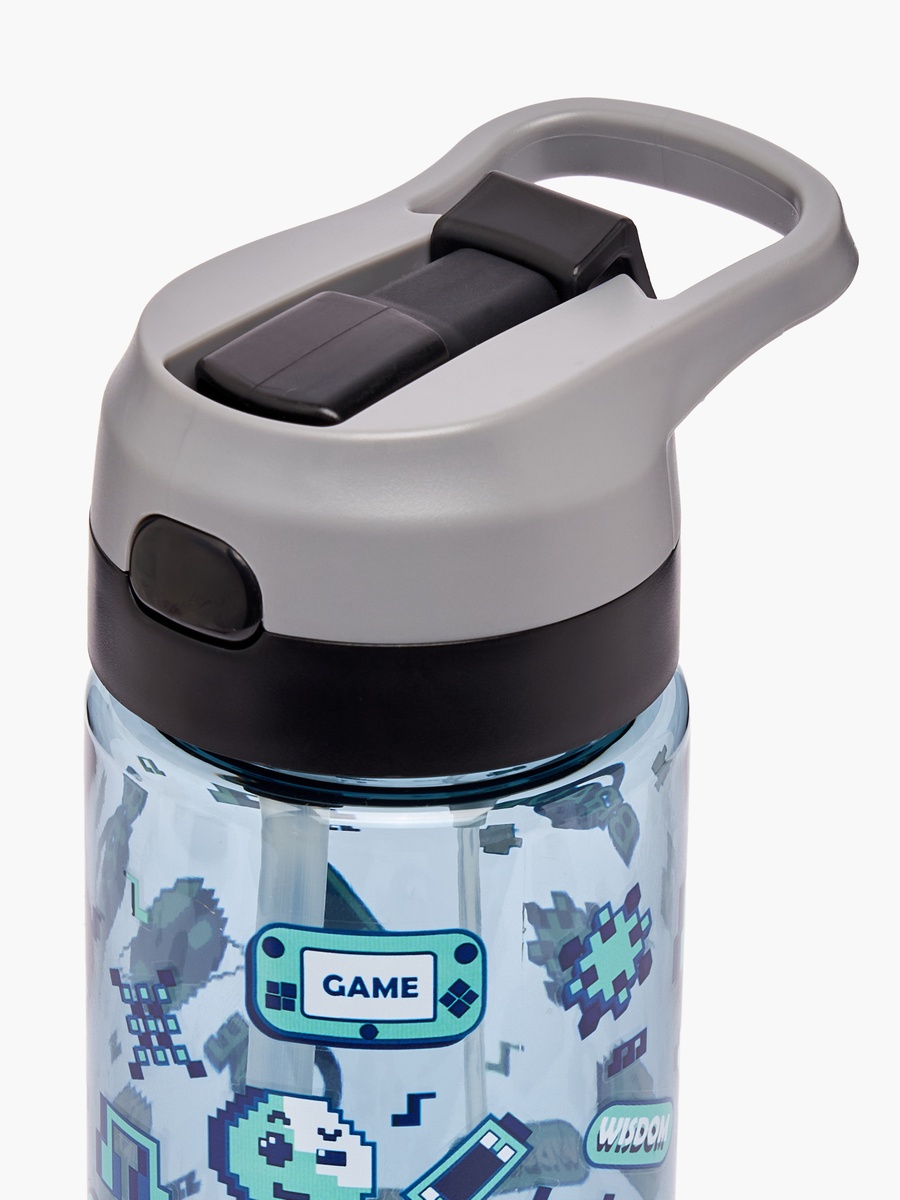 Gaming Print Water Bottle with Spout and Spray - 750 ml