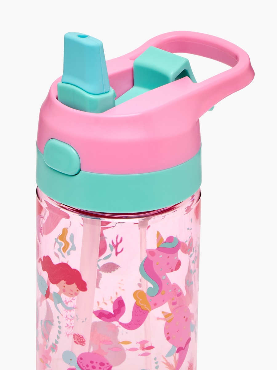 Unicorn Print Water Bottle with Spout and Spray - 500 ml