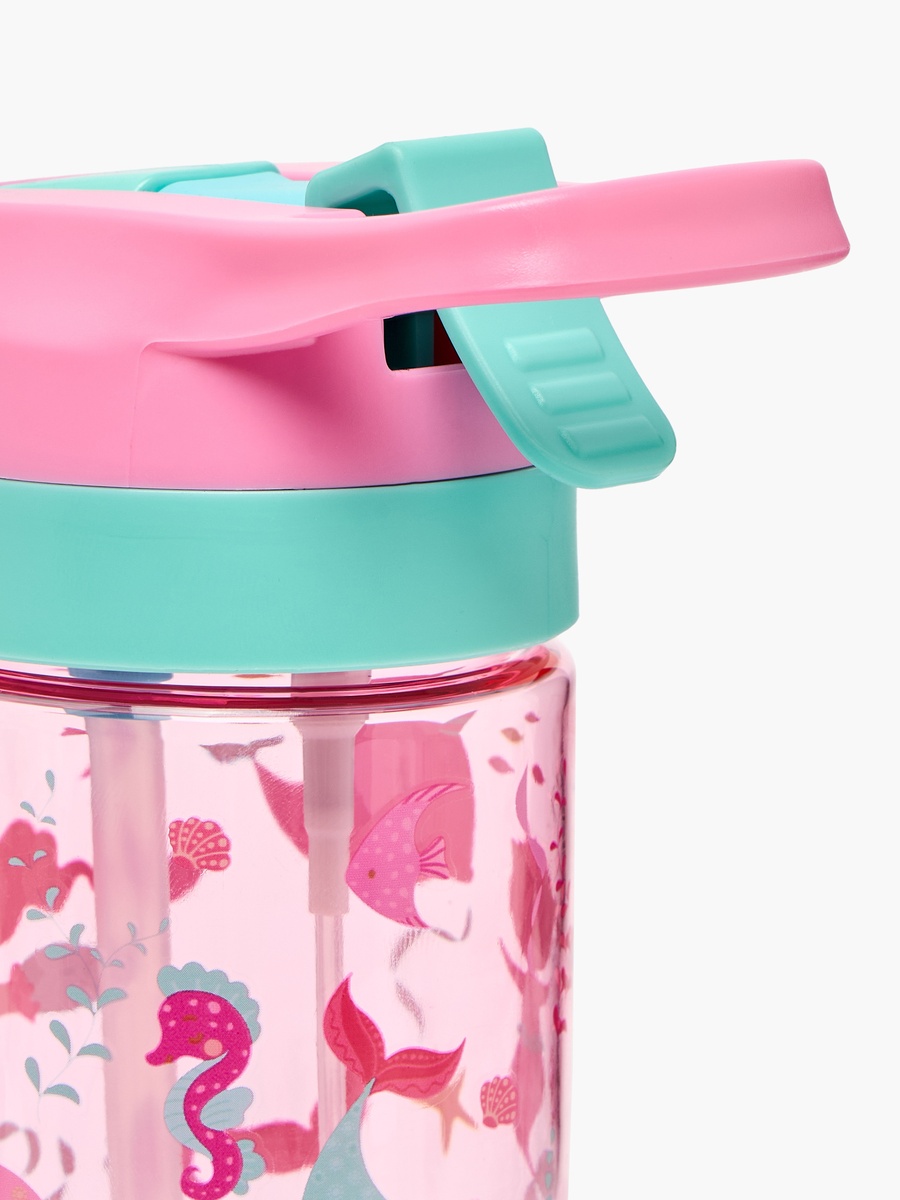 Unicorn Print Water Bottle with Spout and Spray - 500 ml