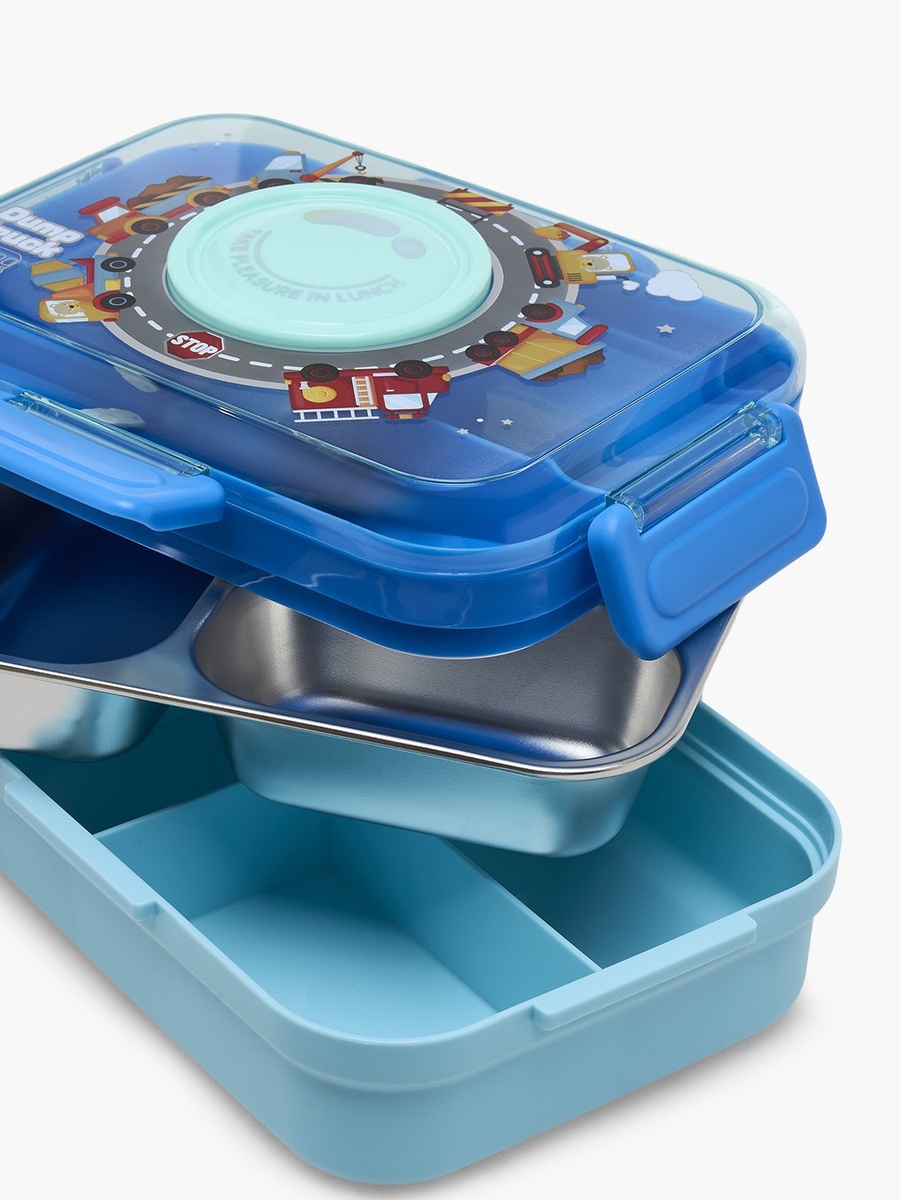 Vehicle Print Lunch Box with 4 Compartments