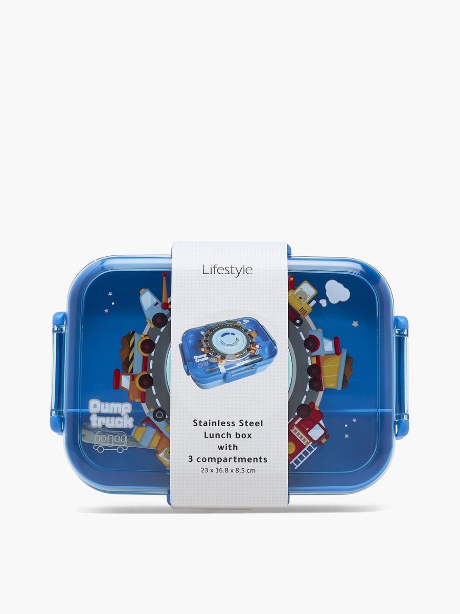 Vehicle Print Lunch Box with 4 Compartments