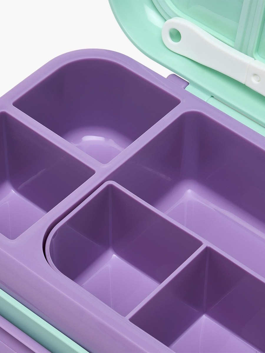 Mermaid Print Bento Lunch Box with Compartments - 1.2 L