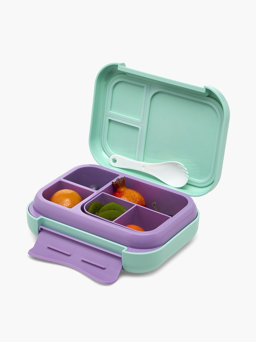 Mermaid Print Bento Lunch Box with Compartments - 1.2 L