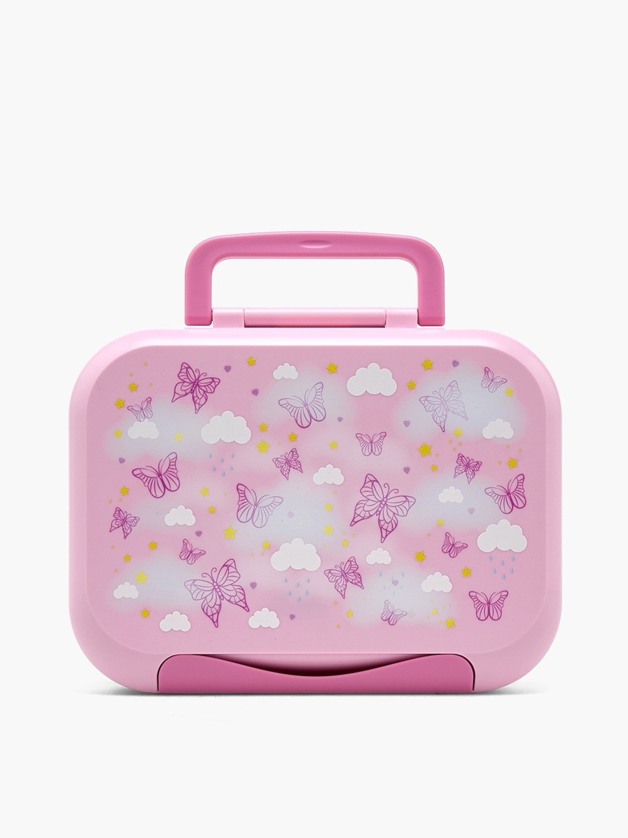 Butterfly Print Lunch Box with Compartments - 1.2 L