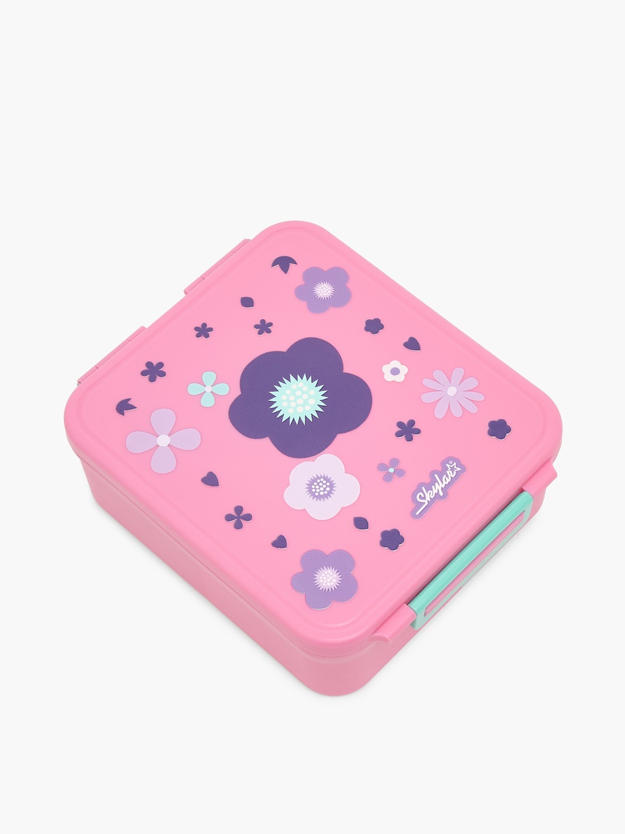 Floral Print Bento Lunch Box with Cutlery