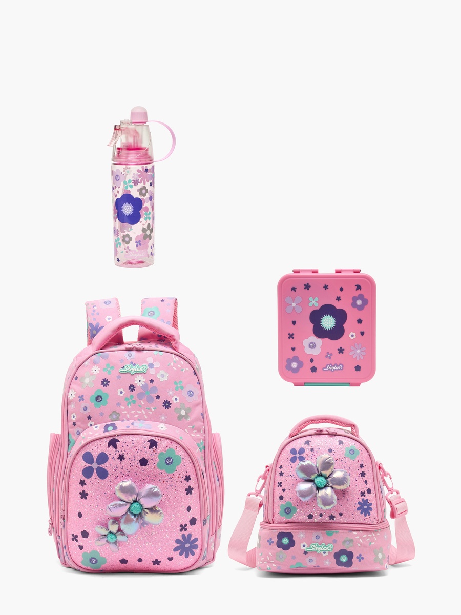 Floral Print Bento Lunch Box with Cutlery