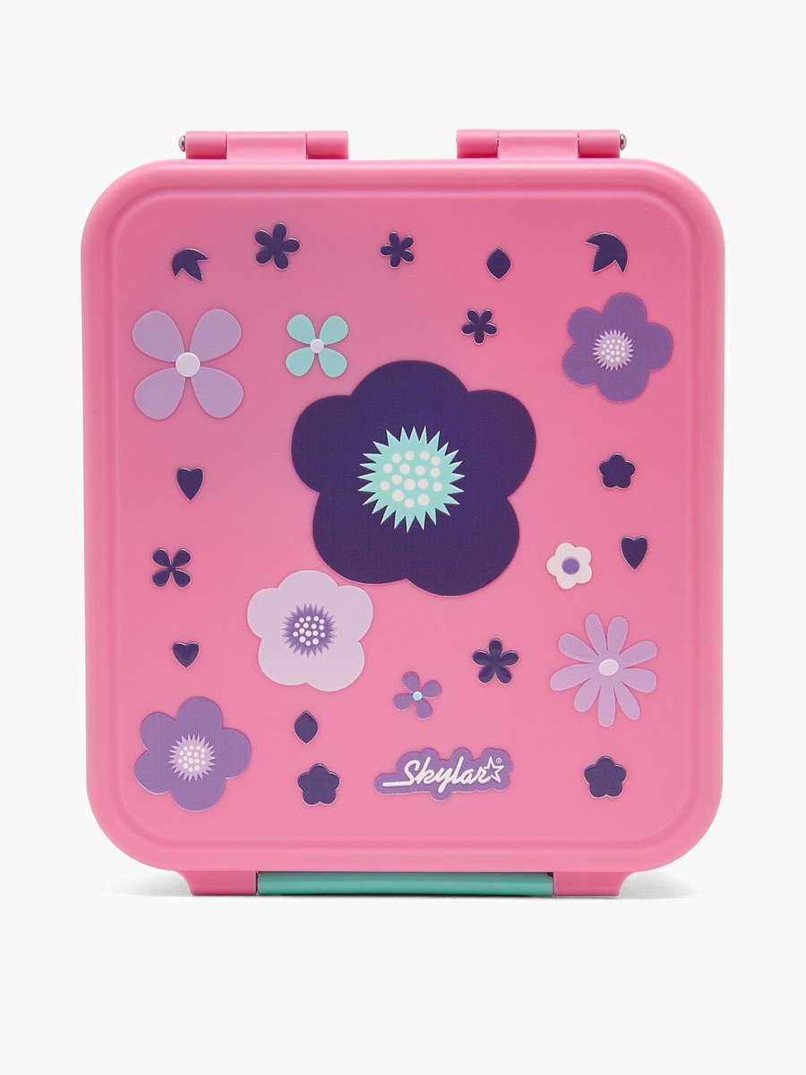 Floral Print Bento Lunch Box with Cutlery