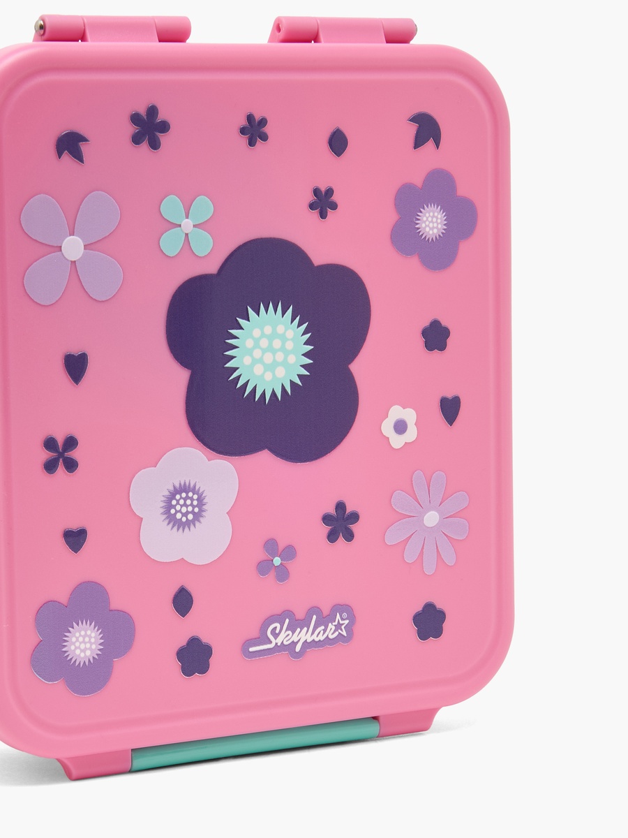 Floral Print Bento Lunch Box with Cutlery