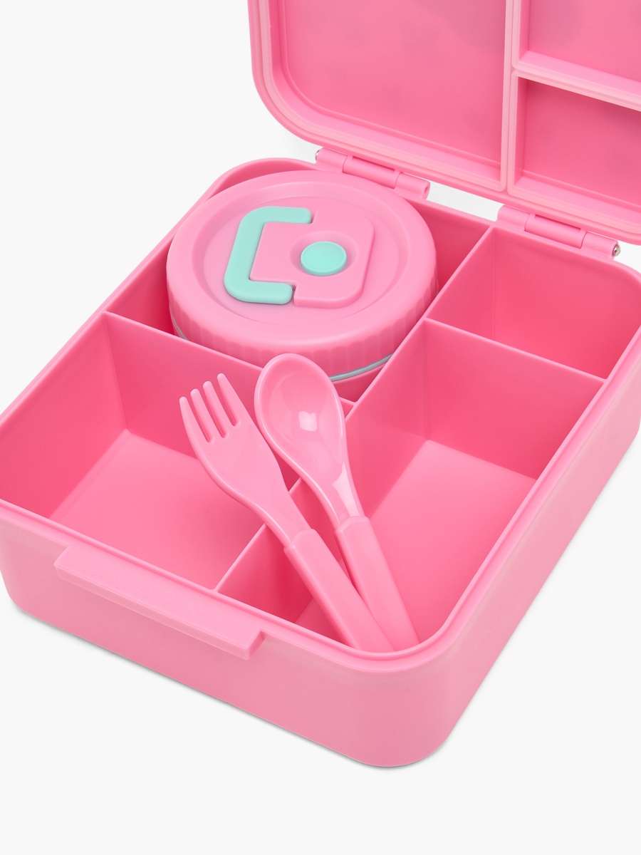 Floral Print Bento Lunch Box with Cutlery