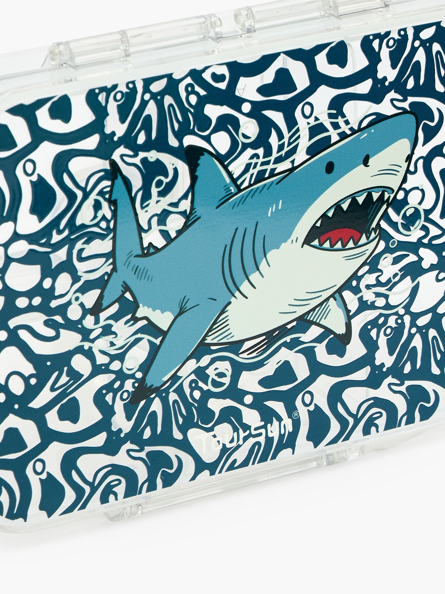 Shark Print Lunch Box with Compartments