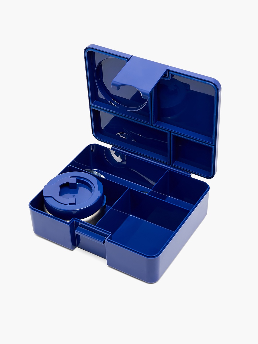 4-Compartment Bento Lunch Box with Food Jar and Cutlery