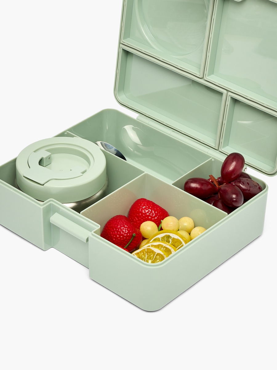 4-Compartment Bento Lunch Box with Food Jar and Cutlery