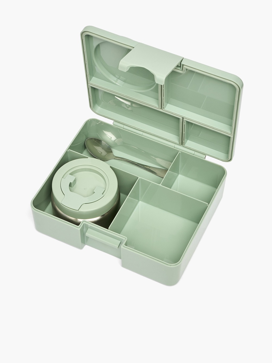 4-Compartment Bento Lunch Box with Food Jar and Cutlery