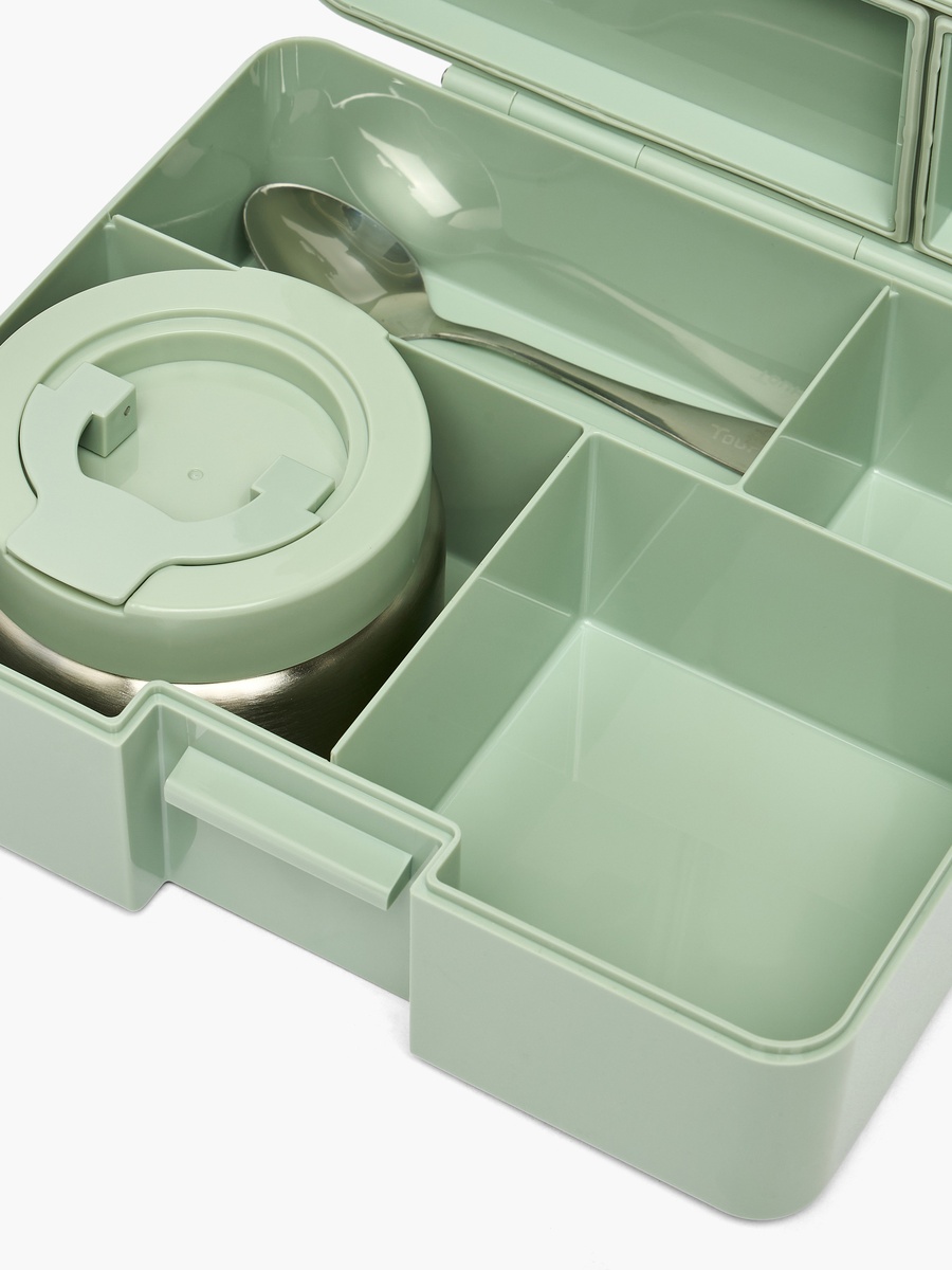 4-Compartment Bento Lunch Box with Food Jar and Cutlery